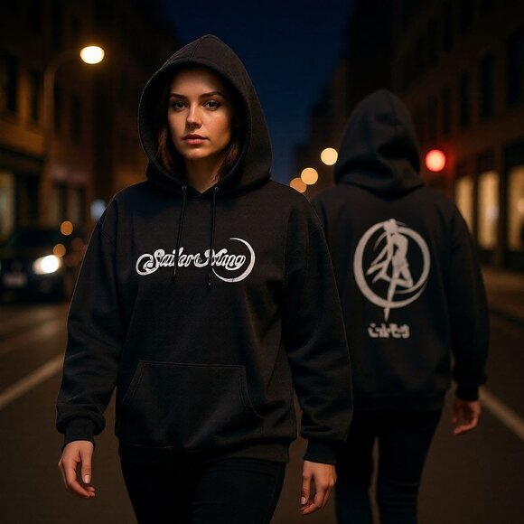 Sailor Moon Graphic Black Hoodie Unisex Medium - Picture 3 of 8